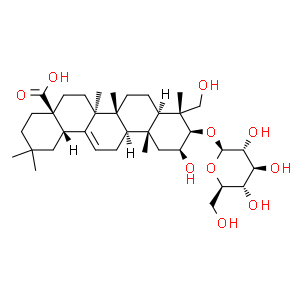 貝萼皂苷元-3- O-β-D-吡喃葡萄糖苷